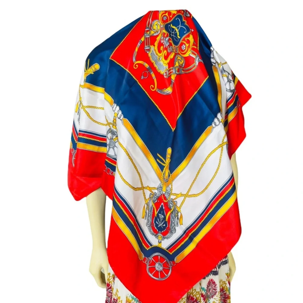 Large Natalia Shades Of Red & Blue Women’s Scarf